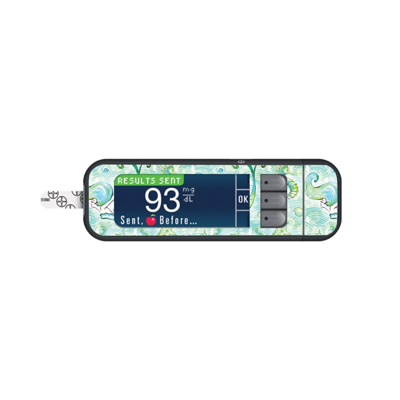 Peelz Pastel Mermaids Sticker for Bayer Contour Next Glucometer Peelz/Stickers