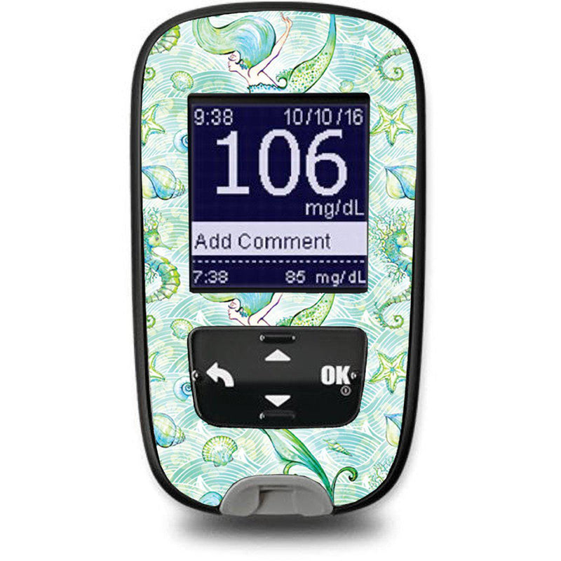 Peelz Pastel Mermaids Sticker for the Accu-Chek Guide Glucometer Peelz/Stickers