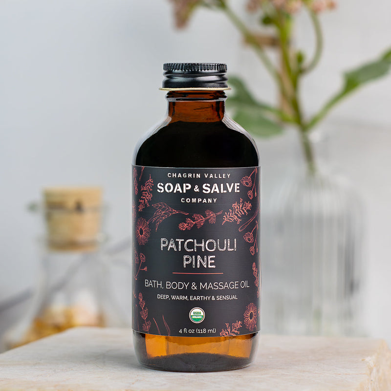 Chagrin Valley Soap & Salve Bath & Body Oil: Patchouli Pine Body Oil