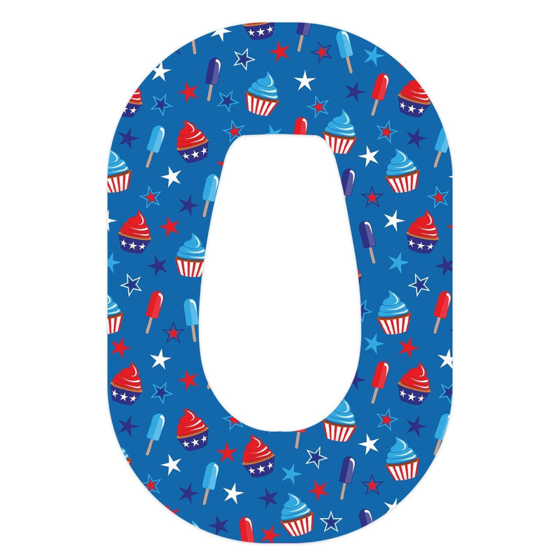 Peelz Patriotic Dessert Dexcom G6 Patch Tape - Pump Peelz Patch Medical Tape