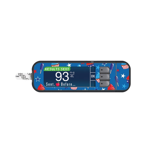 Peelz Patriotic Dessert Sticker for Bayer Contour Next Glucometer Peelz/Stickers