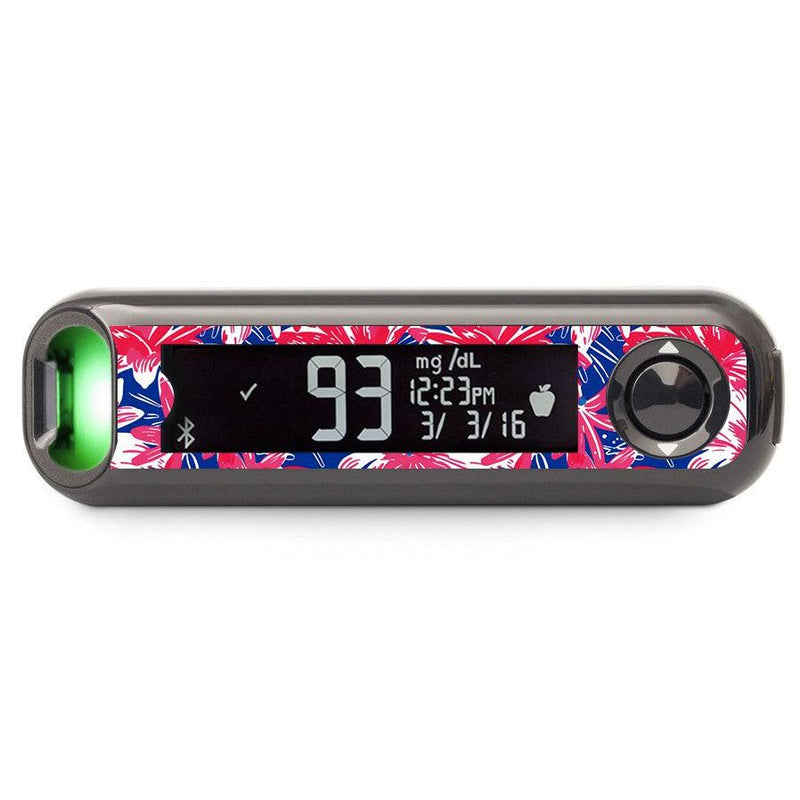 Peelz Patriotic Flowers Contour© Next One Glucometer Peelz/Stickers