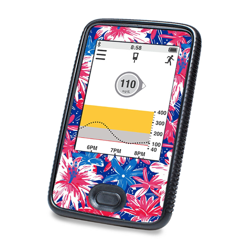 Peelz Patriotic Flowers DEXCOM G6 Touchscreen Receiver Peelz/Stickers