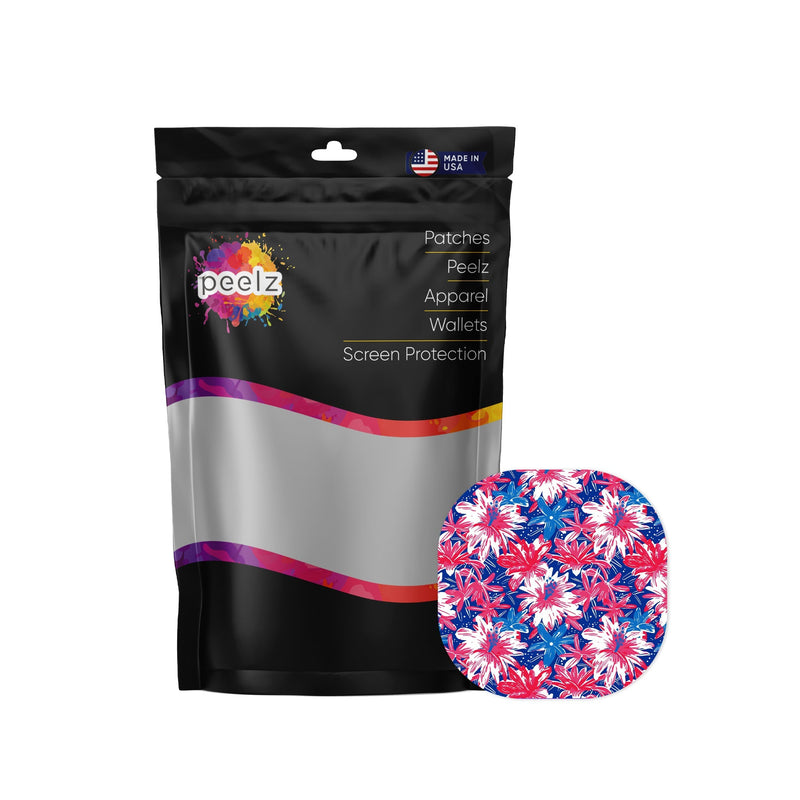 Peelz Patriotic Flowers Overpatch Tape - Pump Peelz Patch Medical Tape