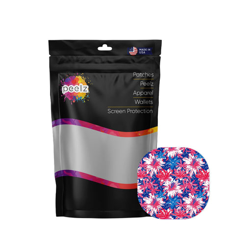 Peelz Patriotic Flowers Overpatch Tape - Pump Peelz Patch Medical Tape