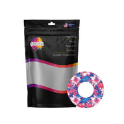 Peelz Patriotic Flowers Patch Freestyle Libre 2 Patch Tape - Pump Peelz Patch Medical Tape