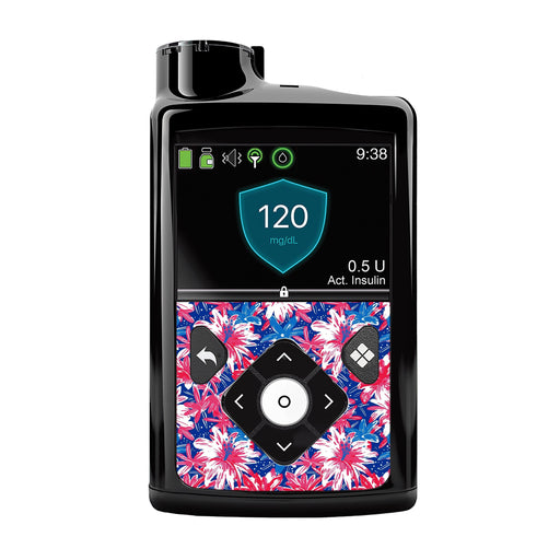 Peelz Patriotic Flowers for Medtronic MiniMed 770G & 780G Peelz/Stickers
