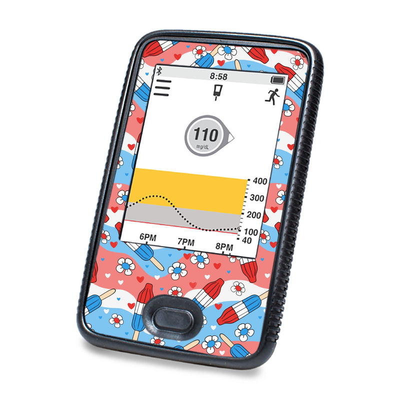 Peelz Patriotic Popsicles DEXCOM G6 Touchscreen Receiver Peelz/Stickers