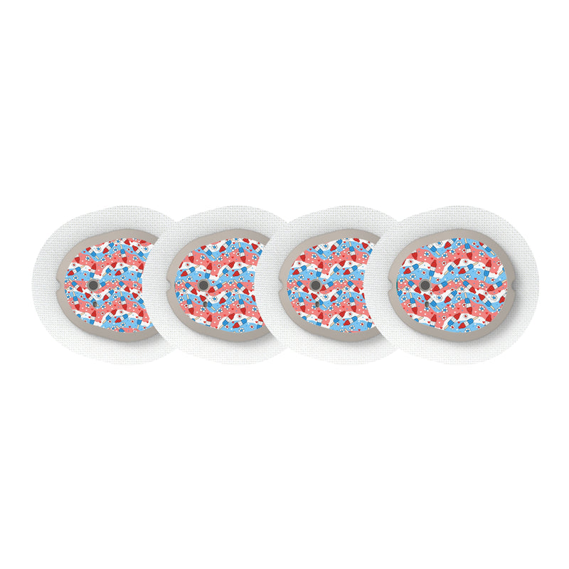 Peelz Patriotic Popsicles Designed for the DEXCOM G7 and Stelo Transmitter Peelz/Stickers