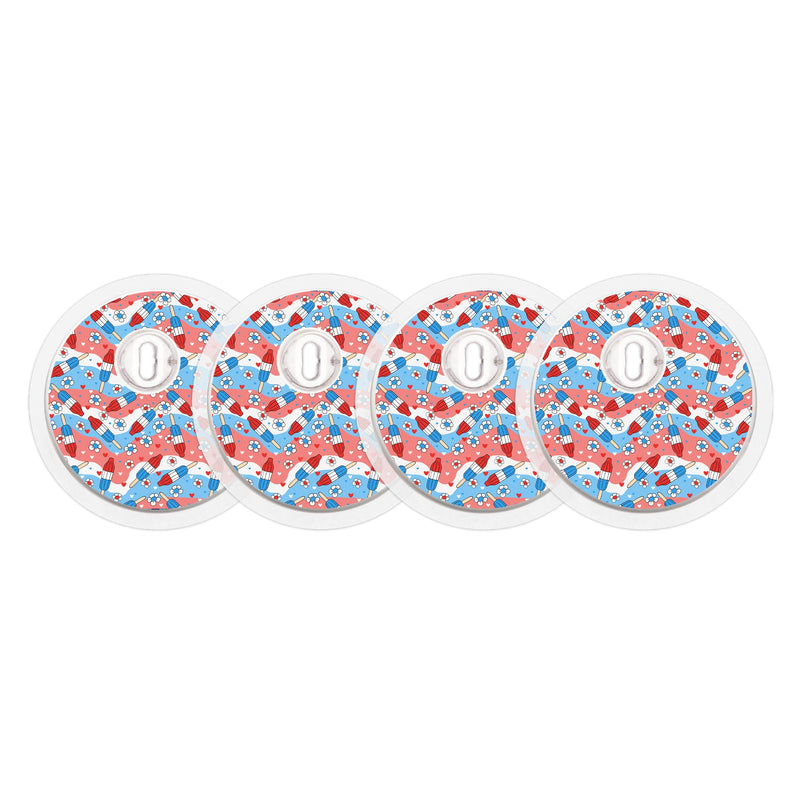Peelz Patriotic Popsicles Designed for the FreeStyle Libre 3 Plus & Lingo  Sensor Peelz/Stickers