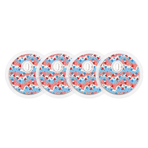 Peelz Patriotic Popsicles Designed for the FreeStyle Libre 3 Plus & Lingo  Sensor Peelz/Stickers