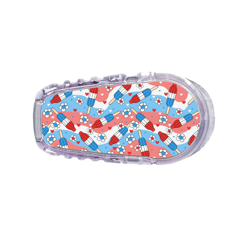 Peelz Patriotic Popsicles Dexcom G6 Transmitter Sticker Peelz/Stickers