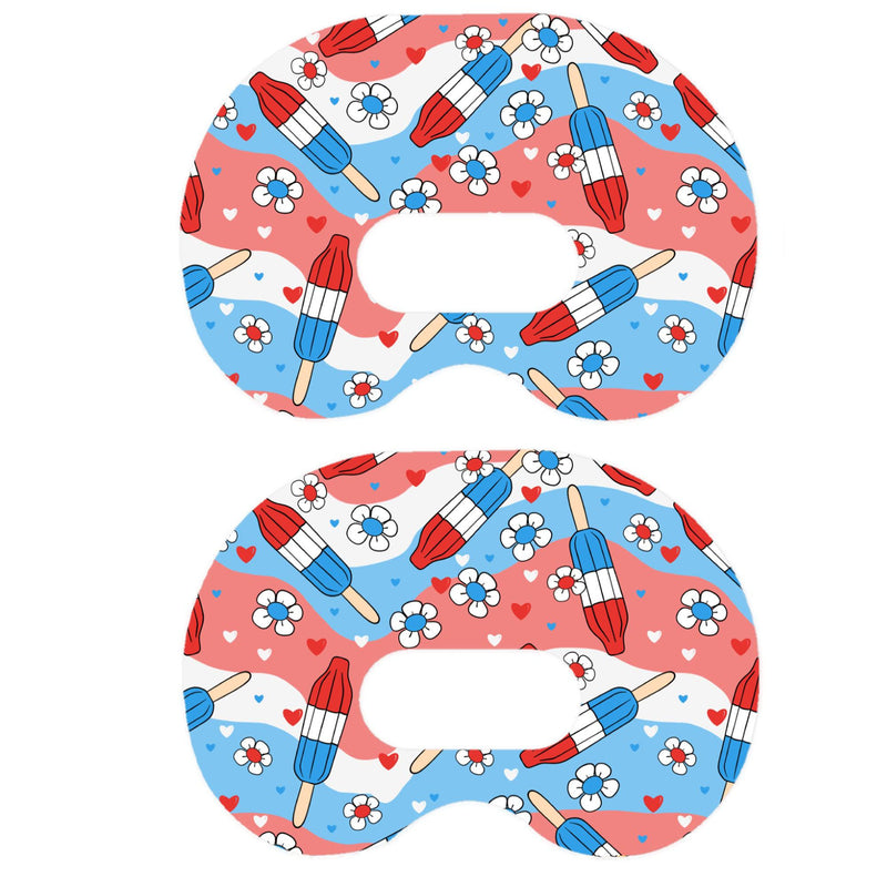 Peelz Patriotic Popsicles Medtronic Guardian Connect Patch Tape - Pump Peelz Patch Medical Tape