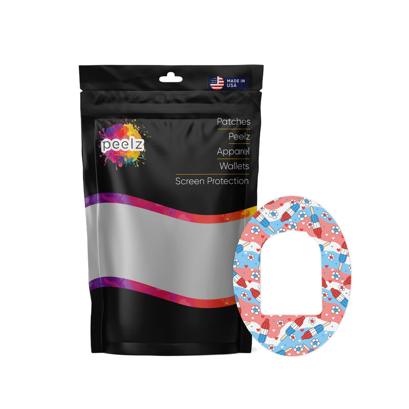 Peelz Patriotic Popsicles Pod Patch Tape - Pump Peelz Patch Medical Tape