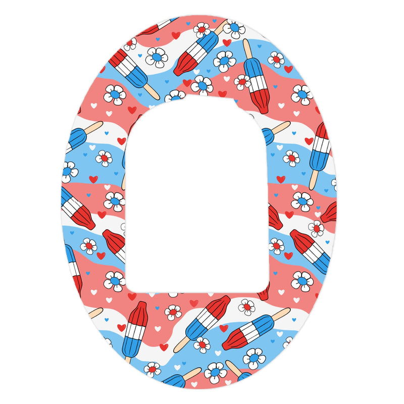 Peelz Patriotic Popsicles Pod Patch Tape - Pump Peelz Patch Medical Tape