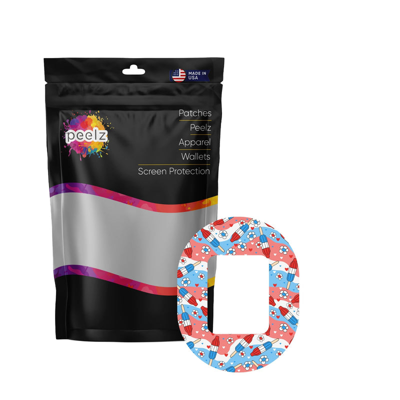 Peelz Patriotic Popsicles Tandem Mobi Patch Tape - Pump Peelz Patch Medical Tape