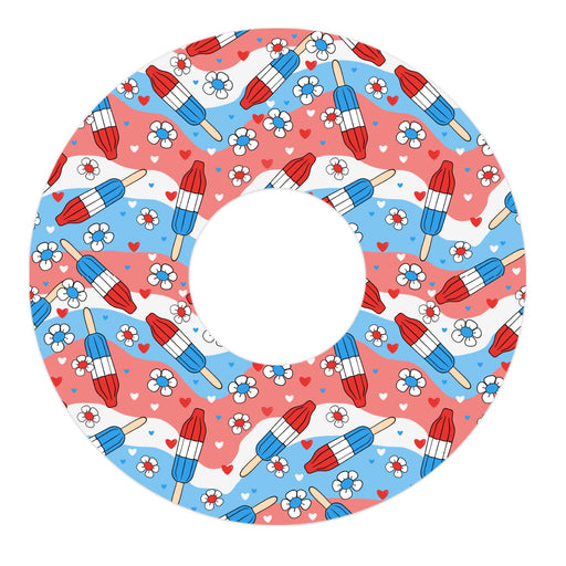 Peelz Patriotic Popsicles Tape Designed for the FreeStyle Libre 3 Plus & Lingo Peelz/Stickers