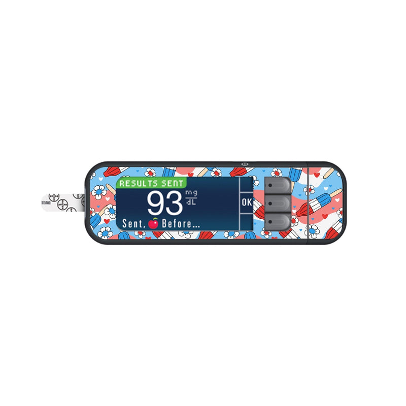 Peelz Patriotic Popsicles for Bayer Contour Next Glucometer Peelz/Stickers
