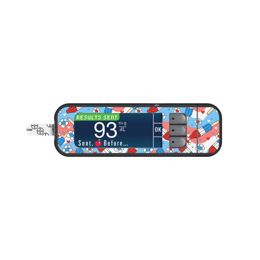 Peelz Patriotic Popsicles for Bayer Contour Next Glucometer Peelz/Stickers