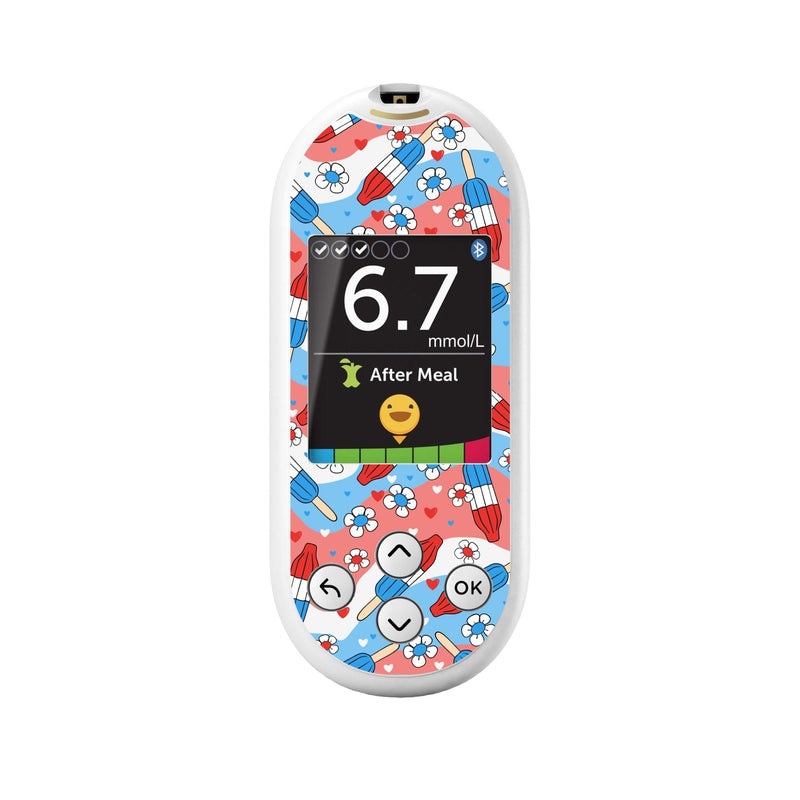 Peelz Patriotic Popsicles for OneTouch Verio Reflect Glucometer Peelz/Stickers