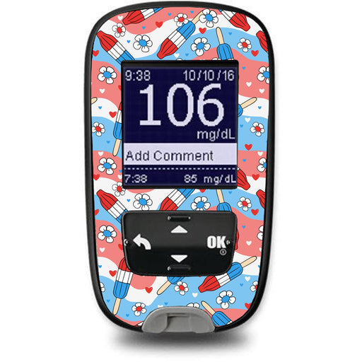Peelz Patriotic Popsicles for the Accu-Chek Guide Glucometer Peelz/Stickers