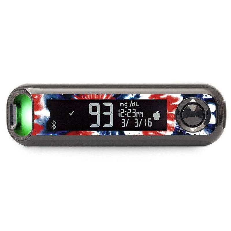 Peelz Patriotic Tie Dye Bayer Contour© Next One Glucometer Peelz/Stickers