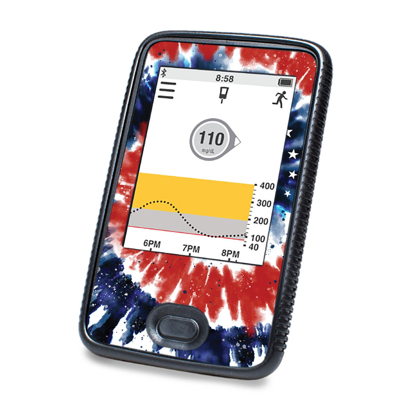 Peelz Patriotic Tie Dye DEXCOM G6 Touchscreen Receiver Peelz/Stickers
