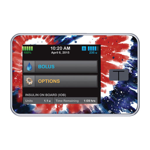 Peelz Patriotic Tie Dye Sticker for Tandem t:slim Peelz/Stickers