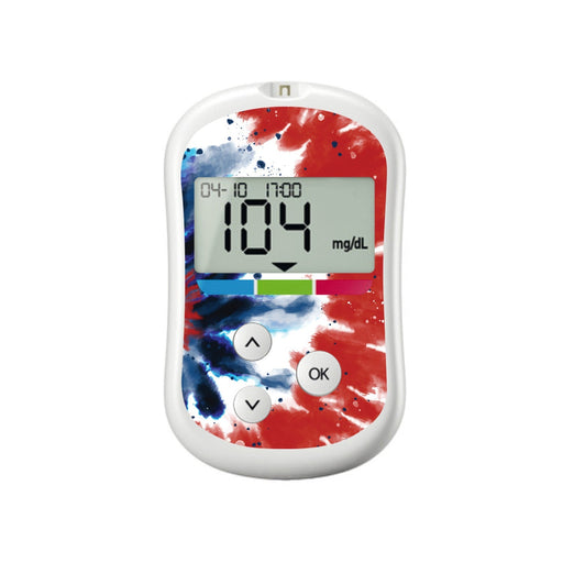 Peelz Patriotic Tie Dye for OneTouch Verio Flex Glucometer Peelz/Stickers