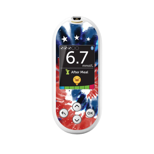 Peelz Patriotic Tie Dye for OneTouch Verio Reflect Glucometer Peelz/Stickers