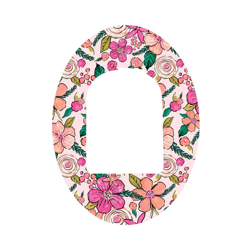 Peelz Peach Floral Pod Patch Tape - Pump Peelz Patch Medical Tape