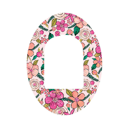 Peelz Peach Floral Pod Patch Tape - Pump Peelz Patch Medical Tape
