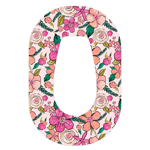 Peelz Peach Floral Dexcom G6 Patch Tape - Pump Peelz Patch Medical Tape