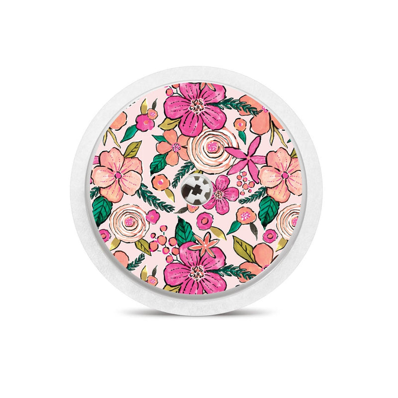 Peelz Peach Floral for Freestyle Libre 2 Peelz/Stickers