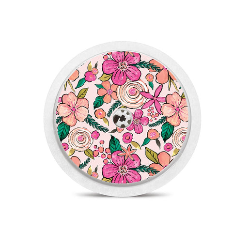 Peelz Peach Floral for Freestyle Libre 2 Peelz/Stickers