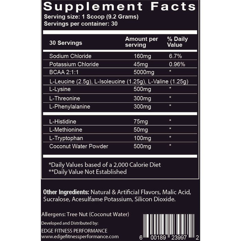 Edge Fitness Performance EFP Peak Amino + Hydration Fitness Supplement
