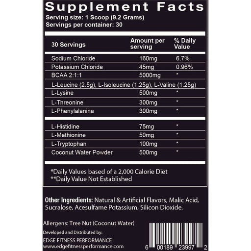 Edge Fitness Performance EFP Peak Amino + Hydration Fitness Supplement