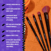Profusion Cosmetics Peanuts Halloween | Witchy Blend 4 PC Eye & Face Brush Set accessories