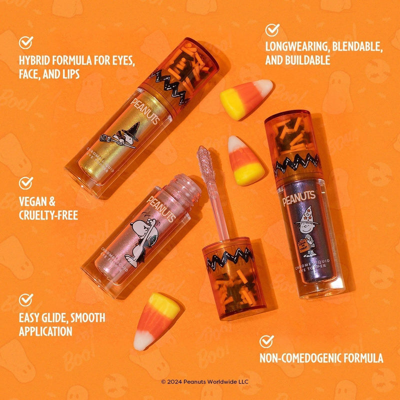 Profusion Cosmetics Peanuts Halloween |Magical Wizard Chrome Liquid Topper Set face