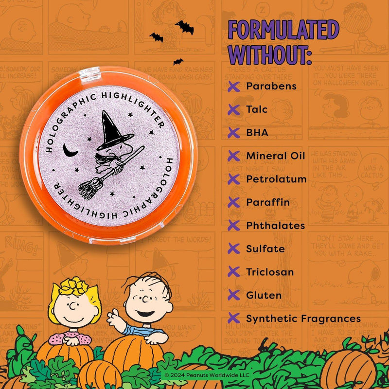 Profusion Cosmetics Peanuts Halloween | Spooktacular Glow Holographic Highlighter Face