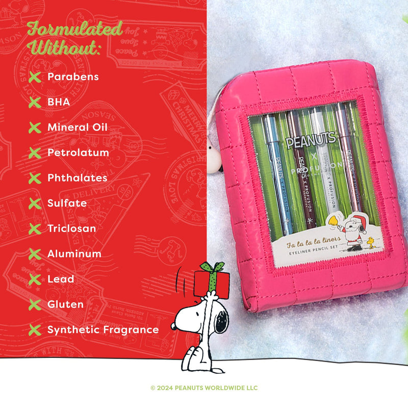 Profusion Cosmetics Peanuts Holiday | Fa la la la liners Eyeliner Pencil Set Eye