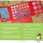 Profusion Cosmetics Peanuts Holiday | Snoopy's Starlit Holiday 41 Shade Face & Eye Palette Eye
