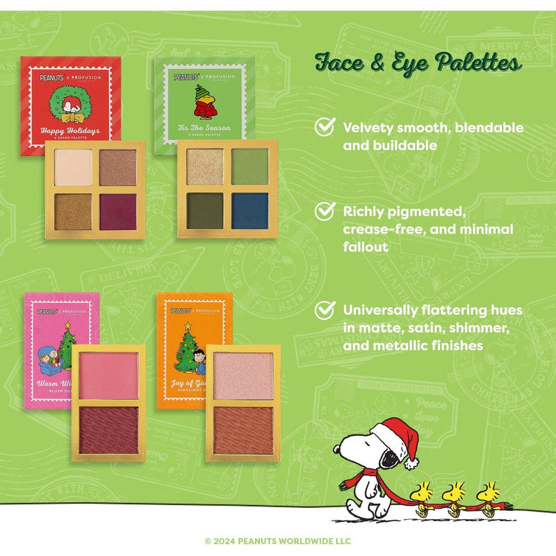 Profusion Cosmetics Peanuts Holiday | Merry Christmas Charlie Brown Vanity Set Eye