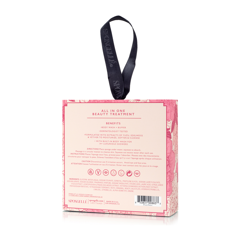 Spongellé Peony Flower | Boxed Flower Body Wash Infused Buffer