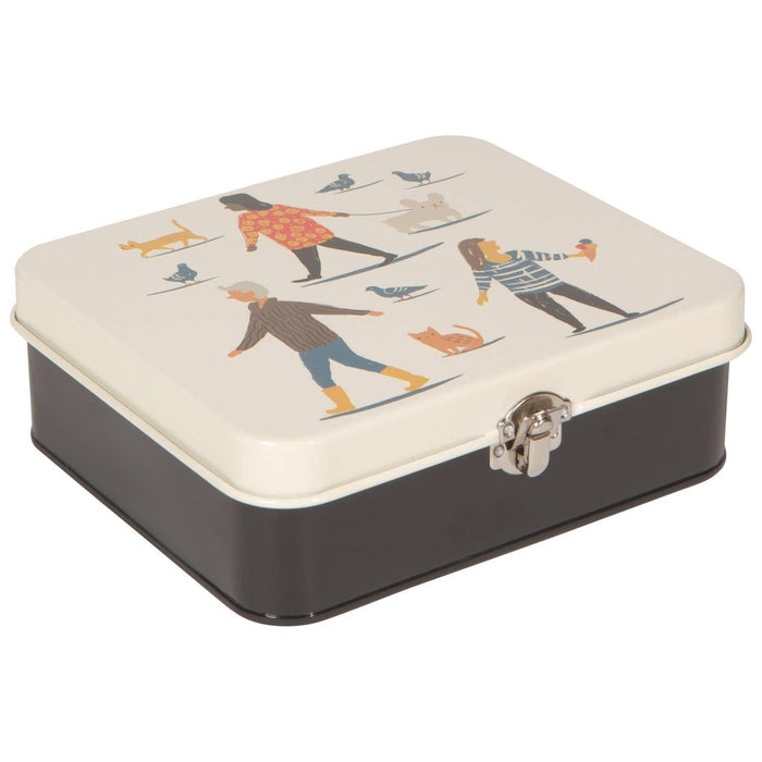 The Bullish Store People Person Keepsake Box | Accessories Jewelry Tin Storage Organizer | 7” X 6.25”