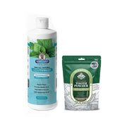 Garner's Garden Natural Mouthwash and Tooth Powder | H2O2 | Antibacterial Fluoride-Free Mouthwash White Smoke 16 oz Reduced Peppermint Mouthwash / 2oz Organic Tooth Powder