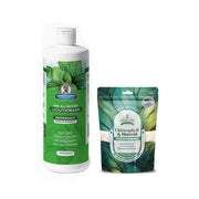 Garner's Garden Natural Mouthwash and Tooth Powder | H2O2 | Antibacterial Fluoride-Free Mouthwash White Smoke 16 oz Regular Peppermint Mouthwash / 2oz Chlorophyll Tooth Powder
