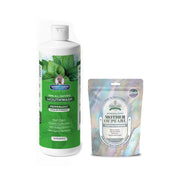Garner's Garden Natural Mouthwash and Tooth Powder | H2O2 | Antibacterial Fluoride-Free Mouthwash White Smoke 16 oz Regular Peppermint Mouthwash / 2oz Mother of Pearl Tooth Powder