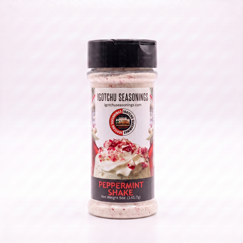 Igotchu Seasonings Peppermint Shake 5.5 oz  Holiday Limited Edition Light Gray