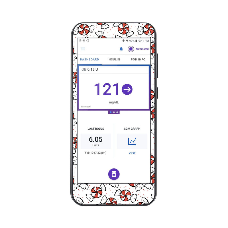 Peelz Peppermints Sticker for Omnipod® 5 Controller – Pump Peelz Peelz/Stickers